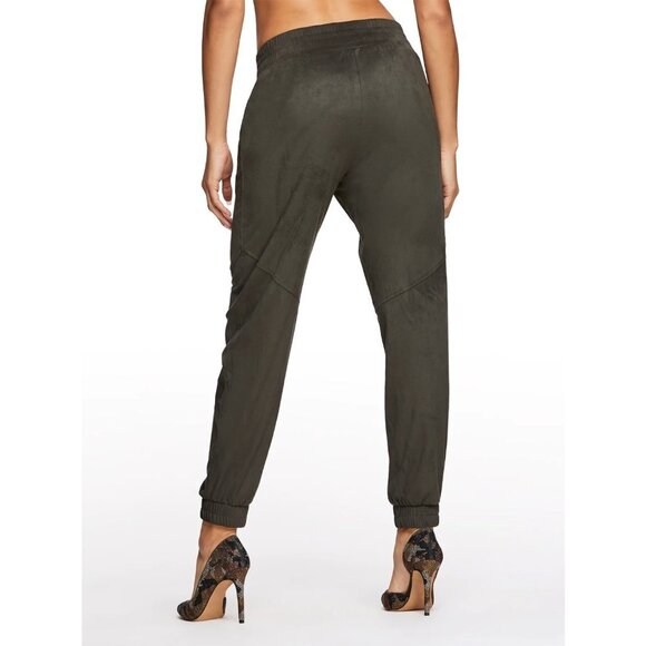 NWT Jessica Simpson Aida Soft Jogger Faux Suede Pants in Peat - Picture 3 of 3